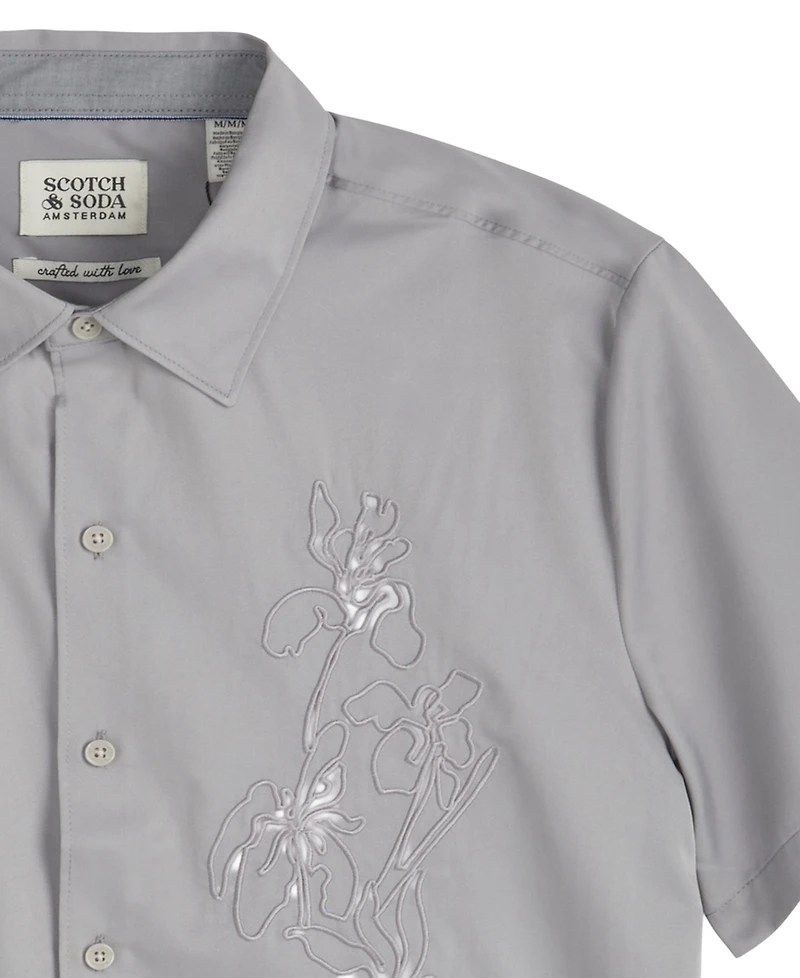 Scotch & Soda Men's Short-Sleeve Embroidered Shirt