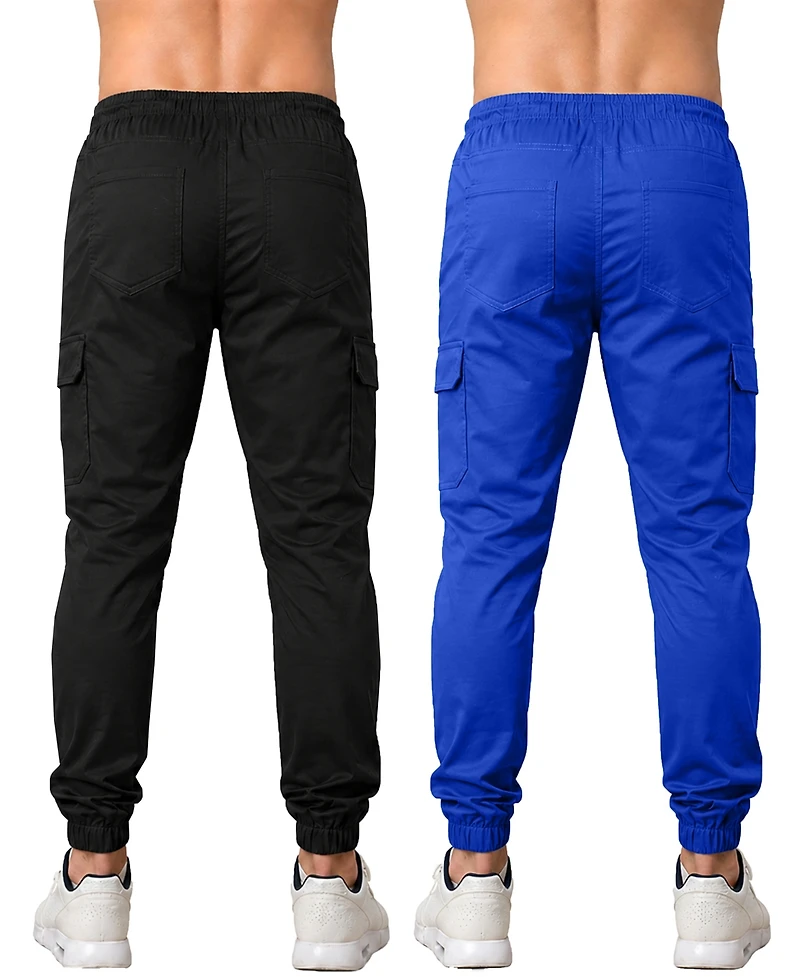 Blu Rock Men's Slim-Fit Cargo Jogger Pants, 2-Pack