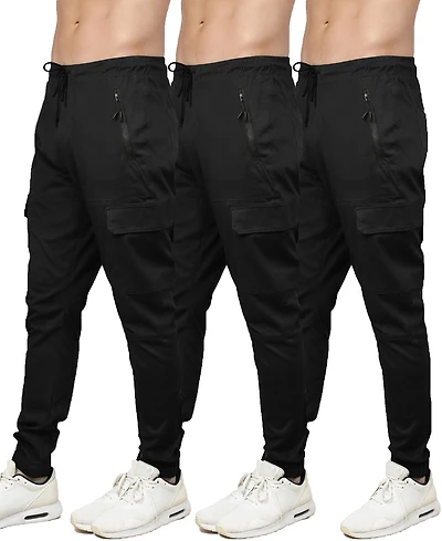 Blu Rock Men's Slim-Fit Cargo Jogger Pants, 3-Pack