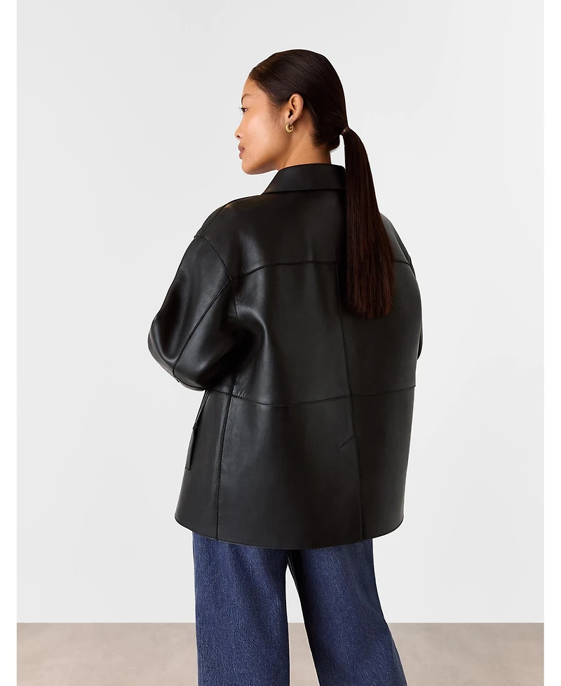 Whistles Women's Clean Bonded Leather Jacket