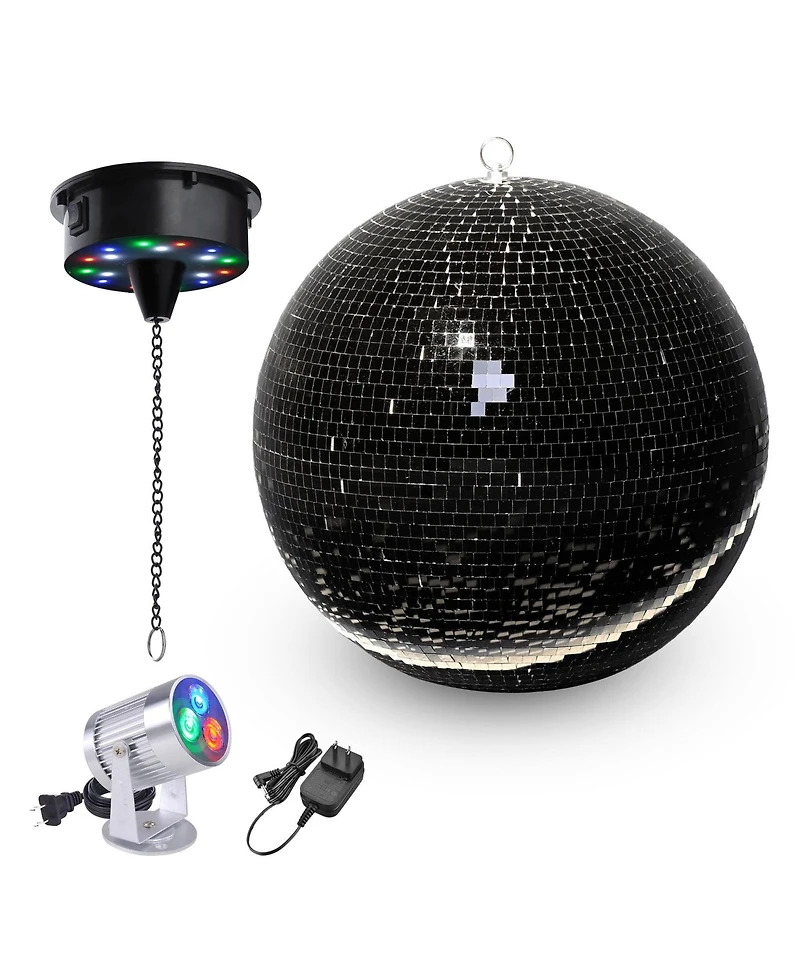 Yescom 16" Disco Mirror Ball Rgb Spotlight Rotating Motor Kit for Party Events