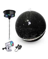 Yescom 16" Disco Mirror Ball Rgb Spotlight Rotating Motor Kit for Party Events