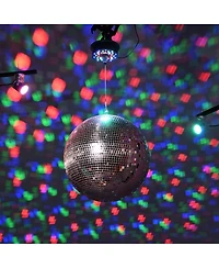 Yescom 16" Large Mirror Ball 2 Led Spotlights Rotating Motor Kit Party Club