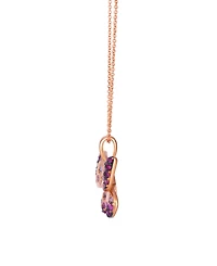 Le Vian Strawberry Ombre Sapphire (3/4 ct. t.w.) & Vanilla Sapphire Pendant Necklace in 14k Strawberry Gold