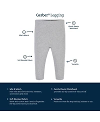 Gerber Toddler Girls 3-Pack Textured Leggings