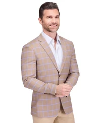 Gino Vitale Men's Plaid Slim Fit Sportcoat Blazer