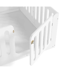 Streamdale Furniture Montessori Floor Bed with High Fence and Door