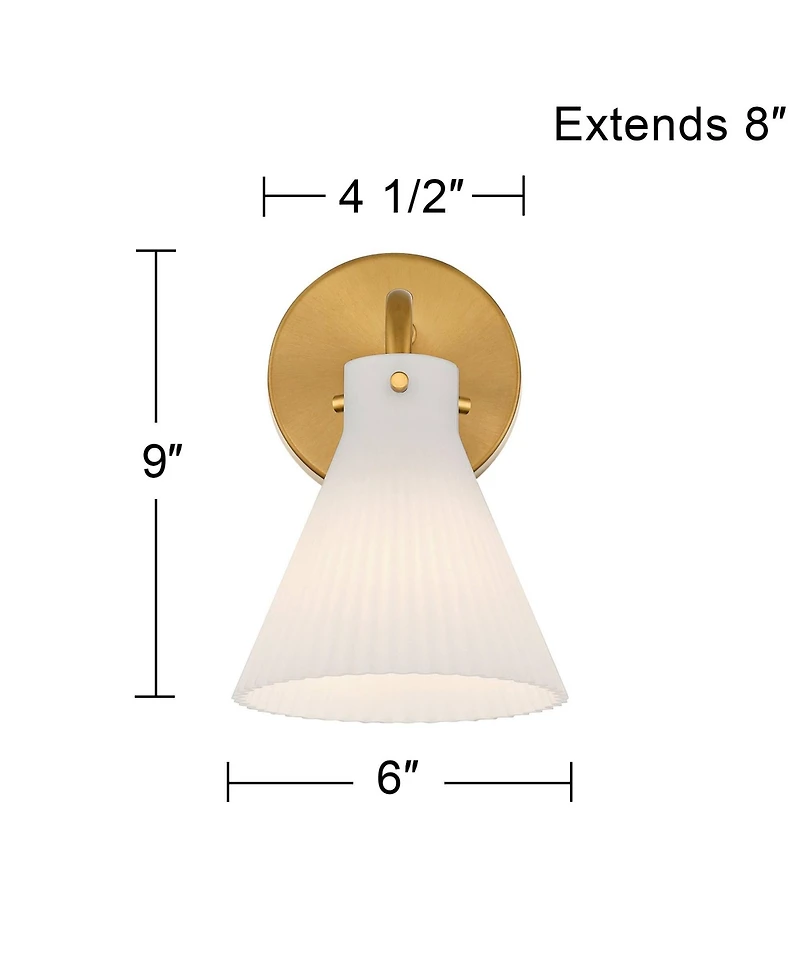 Possini Euro Design Possini Euro Cielo 9" High Warm Brass Wall Sconce Set of 2
