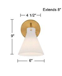 Possini Euro Design Possini Euro Cielo 9" High Warm Brass Wall Sconce Set of 2