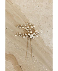 Untamed Petals Womens Poetry Freshwater Pearl Hair Pin