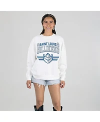 Gameday Couture Women's White Saint Louis Billikens Oversized Premium Fleece Sweatshirt