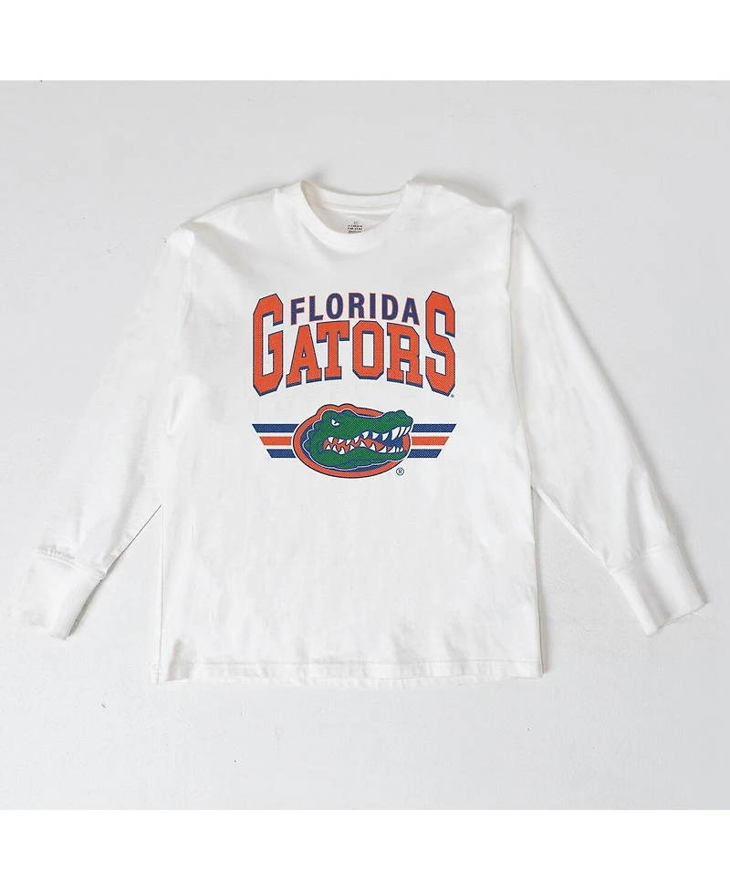 Gameday Couture Women's White Florida Gators Oversized Swift Strike Long Sleeve T-Shirt