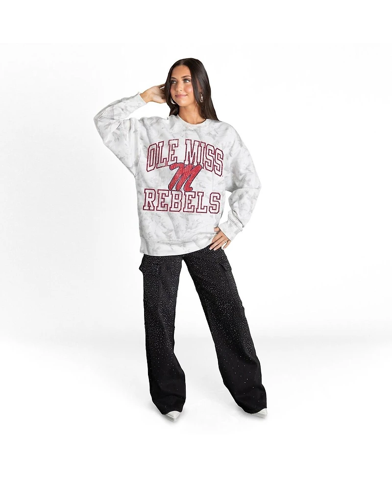 Gameday Couture Women's Ash Ole Miss Rebels Whiteout Premium Fleece Camo Sweatshirt