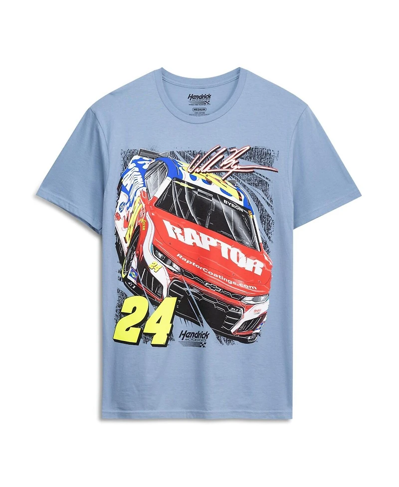 Classic Ink Usa Men's Powder Blue William Byron Raptor T-Shirt