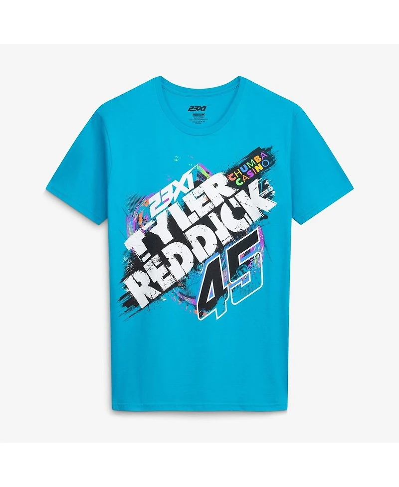 23xi Racing Men's Teal Tyler Reddick 45 Chumba Tropical Car T-Shirt