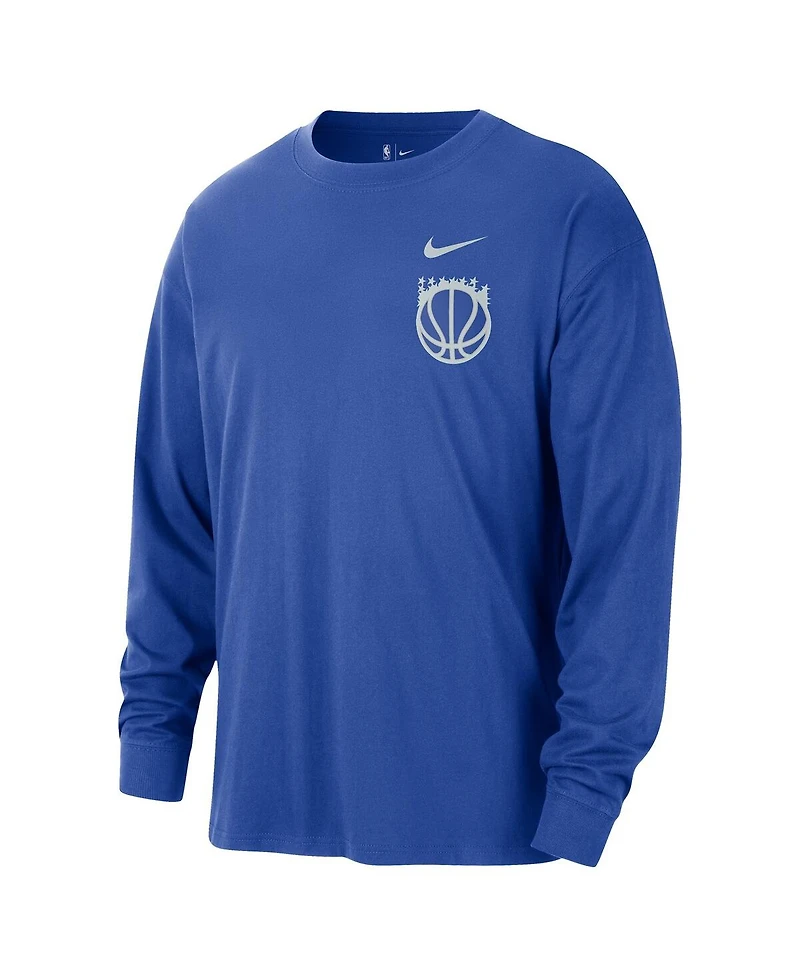 Nike Men's Blue Orlando Magic 2025/26 City Edition Remix Essential Logo Long Sleeves T-Shirt