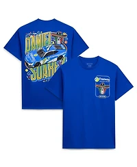 Spire Motorsports Men's Royal Daniel Suarez 7 Freeway Insurance T-Shirt