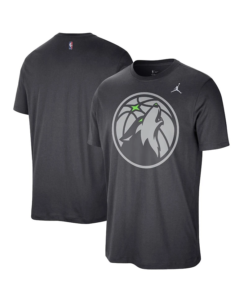Jordan Men's Anthracite Minnesota Timberwolves Statement Edition Essential T-Shirt