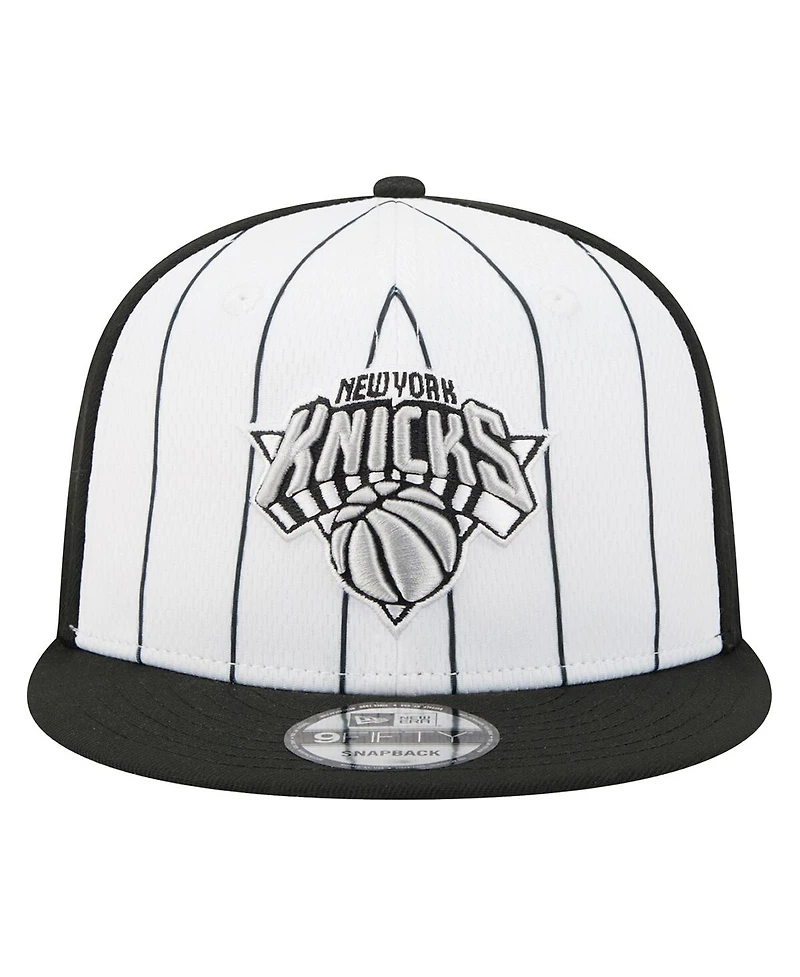 New Era Men's White New York Knicks 2025 Nba Tip Off 9FIFTY Snapback Hat