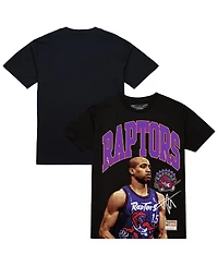 Mitchell & Ness Men's Vince Carter Black Toronto Raptors Hardwood Classics Player Arch T-Shirt