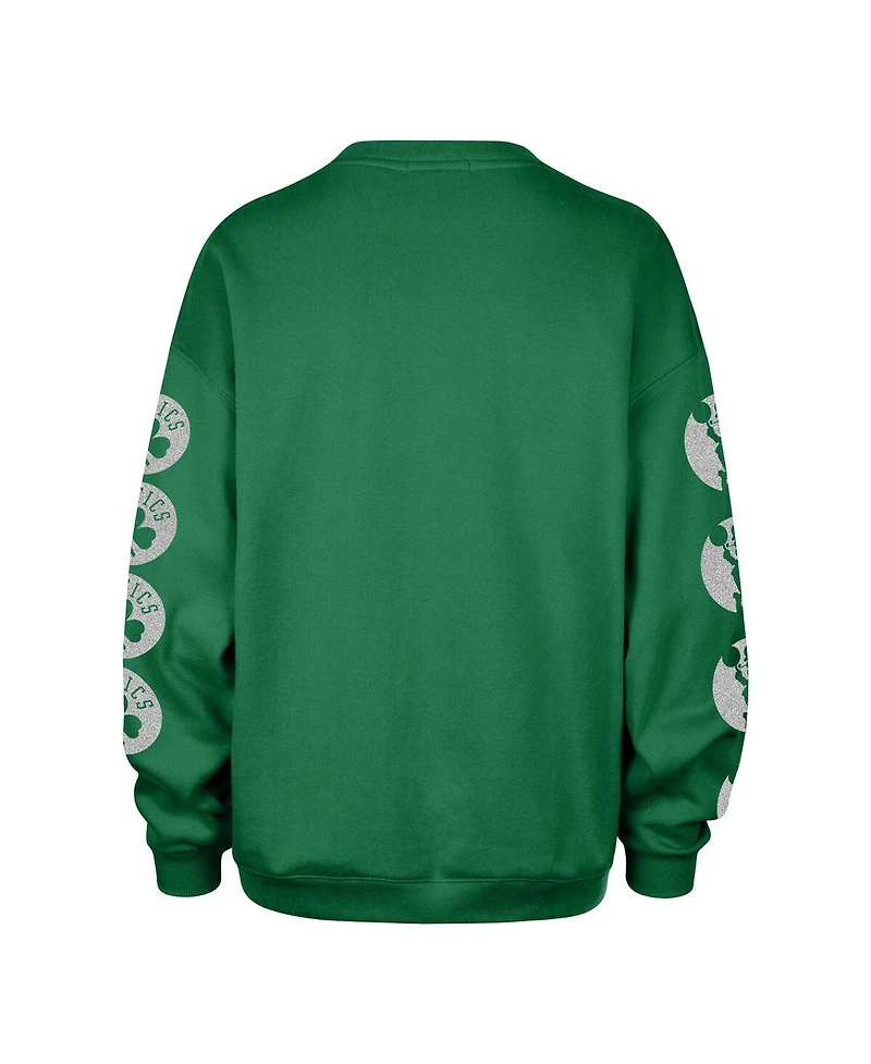 '47 Brand Women's Kelly Green Boston Celtics Go Big Oversized Sweatshirt