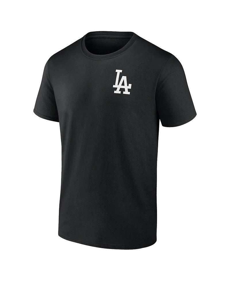 Fanatics Men's Profile Black Los Angeles Dodgers Big & Tall Two-Sided Graphic T-Shirt