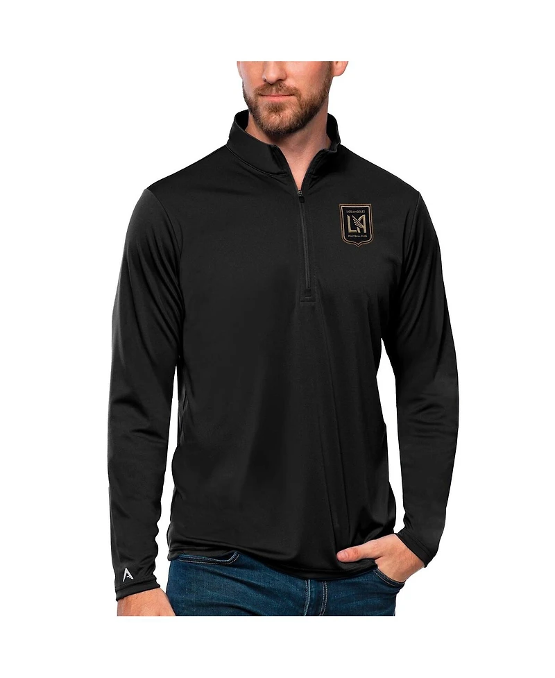 Antigua Men's Black Lafc Tribute Quarter-Zip Pullover Sweatshirt