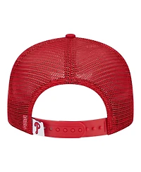 New Era Big Boys and Girls Red Philadelphia Phillies 9FIFTY Trucker Snapback Hat