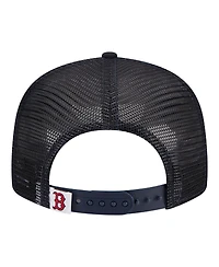 New Era Big Boys and Girls Navy Boston Red Sox 9FIFTY Trucker Snapback Hat