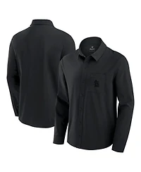 Fanatics Men's Black St. Louis Cardinals Front Office Long Sleeve Button-Up Shirt