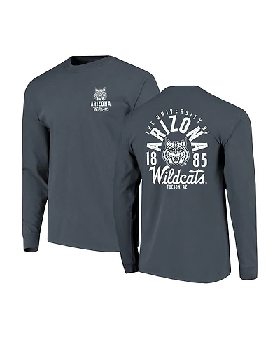 Image One Men's Navy Arizona Wildcats Comfort Colors Mascot Overlay Long Sleeve T-Shirt