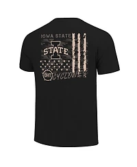 Image One Men's Black Iowa State Cyclones Comfort Colors Oht Camo Overlay T-Shirt
