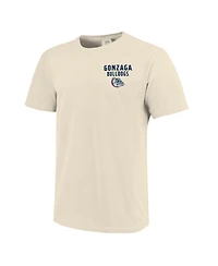 Image One Men's Cream Gonzaga Bulldogs Comfort Colors Mascot Overlay T-Shirt
