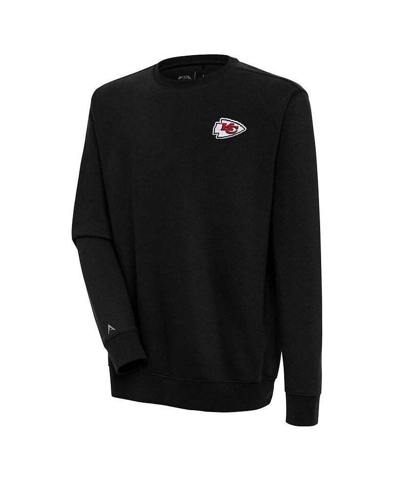Antigua Men's Black Kansas City Chiefs Victory Pullover Sweatshirt