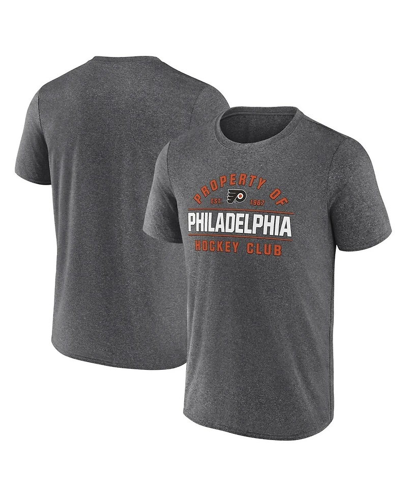 Fanatics Men's Heather Charcoal Philadelphia Flyers Property Of T-Shirt