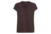 Olsen Women's Solid Mixed Media Tunic T-Shirt