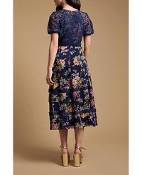 Oasis Women's Lace Bodice Midi Dress