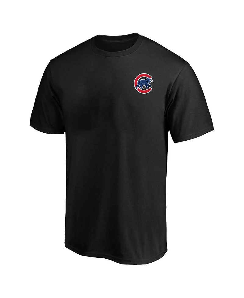 Fanatics Men's Profile Black Chicago Cubs Big & Tall Two-Sided Graphic T-Shirt