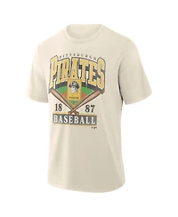 Fanatics Men's Profile Cream Pittsburgh Pirates Big & Tall Screen Print T-Shirt