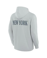 Fanatics Men's Gray New York Jets Elements Blaze Tri-Blend Long Sleeve Hoodie T-Shirt