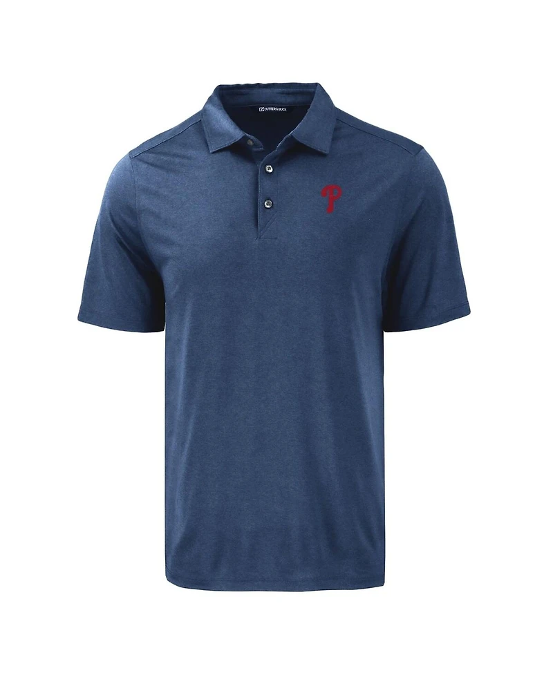 Cutter & Buck Men's Navy Philadelphia Phillies Coastline Epic Comfort Eco Polo Shirt