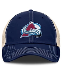 Fanatics Men's Navy/Natural Colorado Avalanche Rival Trucker Adjustable Hat
