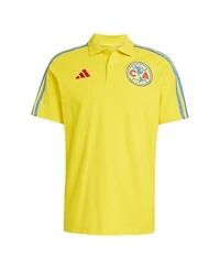 Adidas Men's Yellow Club America Alphaskin Polo Shirt