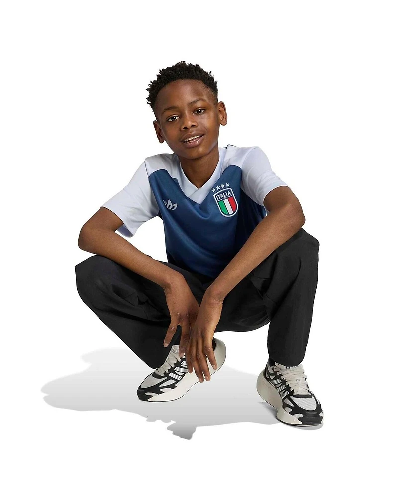 Adidas Big Boys and Girls Blue Italy National Team 2026 Pre-Match Jersey
