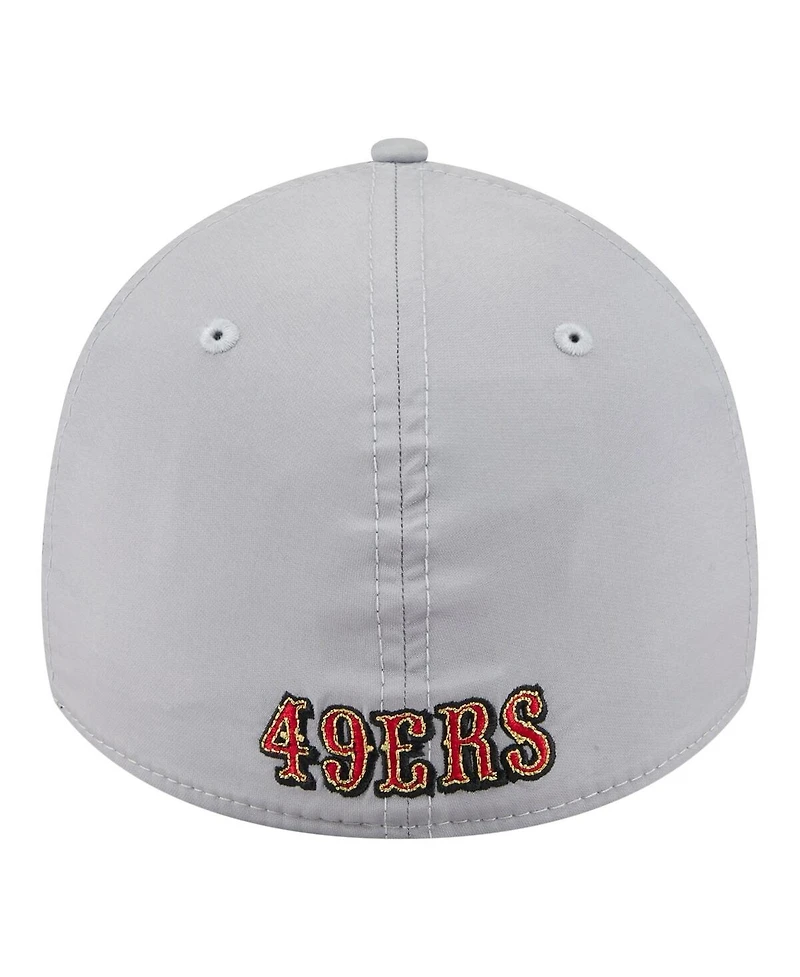 New Era Men's Gray San Francisco 49ers Perforated 39THIRTY Flex Hat