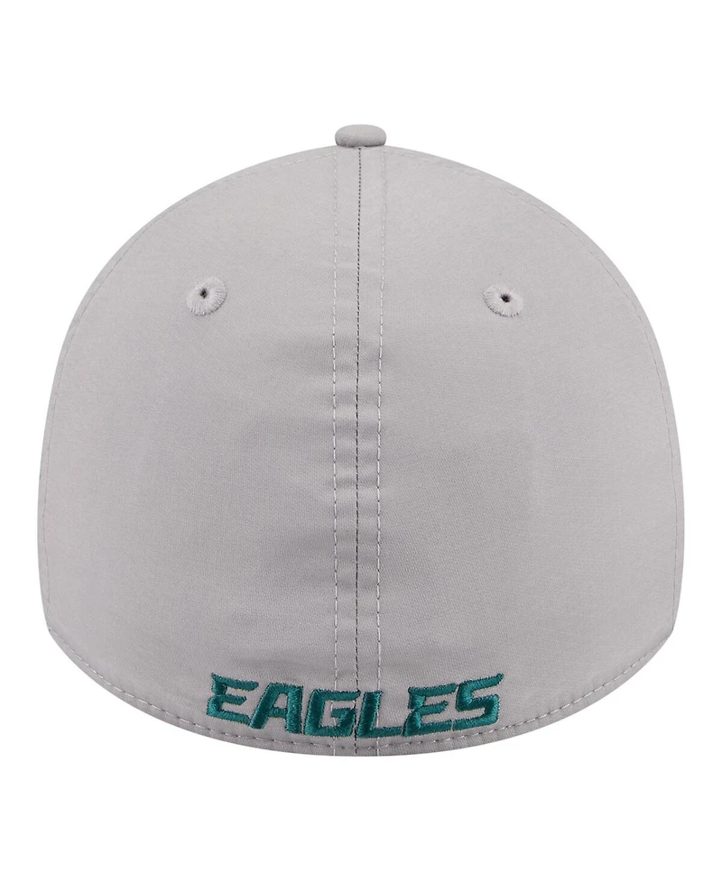 New Era Men's Gray Philadelphia Eagles Perforated 39THIRTY Flex Hat
