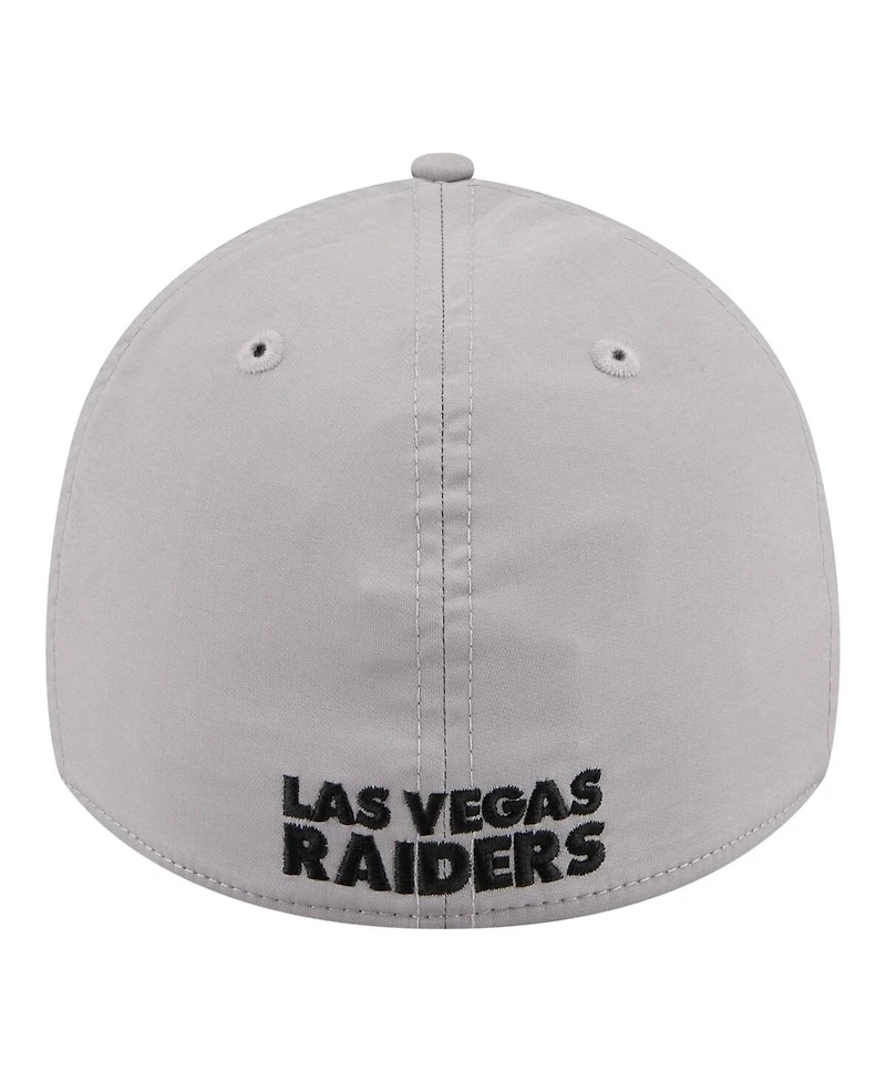 New Era Men's Gray Las Vegas Raiders Perforated 39THIRTY Flex Hat