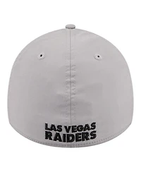 New Era Men's Gray Las Vegas Raiders Perforated 39THIRTY Flex Hat