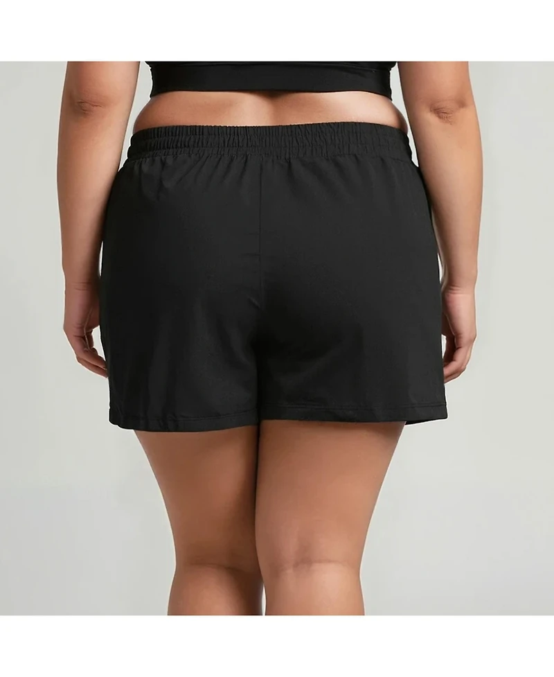 Calypsa Women's Plus Classic Fit Swim Shorts With Panty