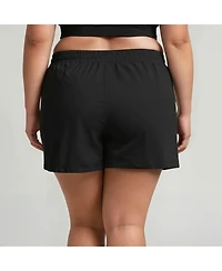 Calypsa Women's Plus Classic Fit Swim Shorts With Panty